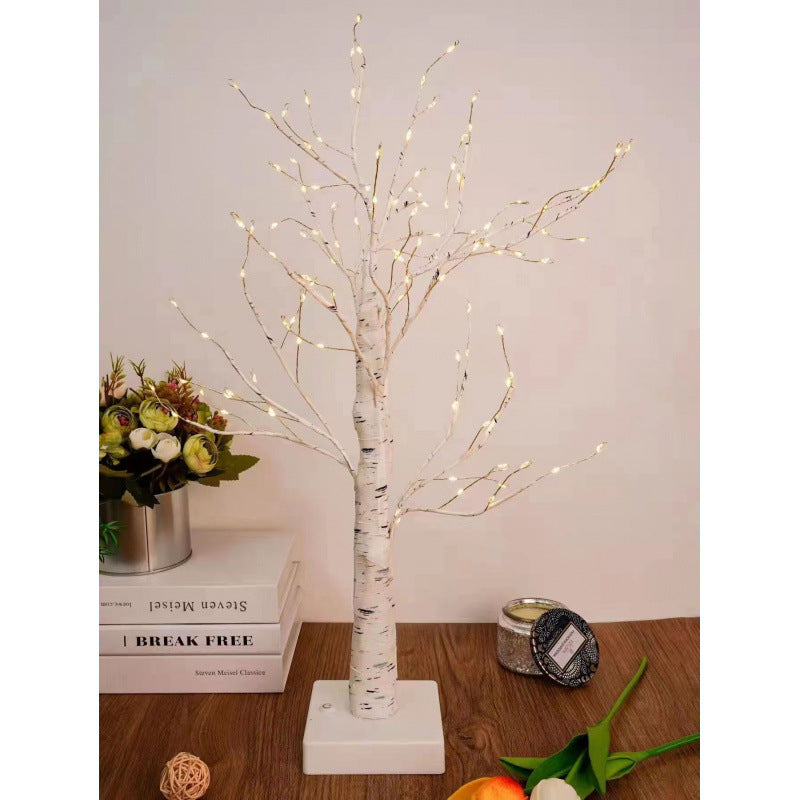 LED Christmas Tree Light Touch Control Tabletop Tree Lamp Holiday Decoration for Desk and Shelf