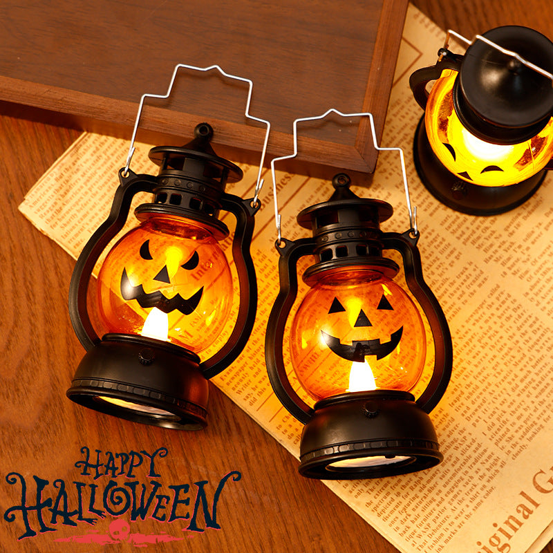 Halloween Retro Small Oil Lamp Pumpkin Lantern Ghost Night