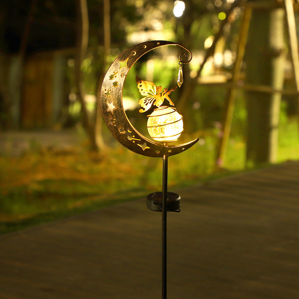 Solar Iron Teapot Outdoor Garden Decorative Light Metal