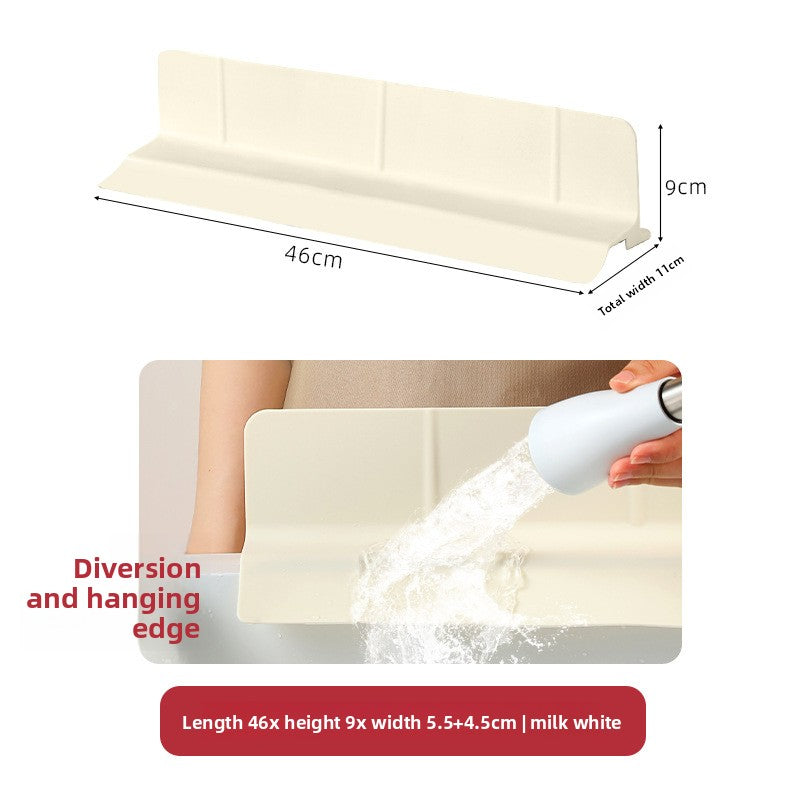Silicone Sink Splash Guard Suction Cup Water Barrier for Bathroom