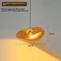 Bamboo Chandelier Japanese Straw Hat Shaped Hanging Lamp