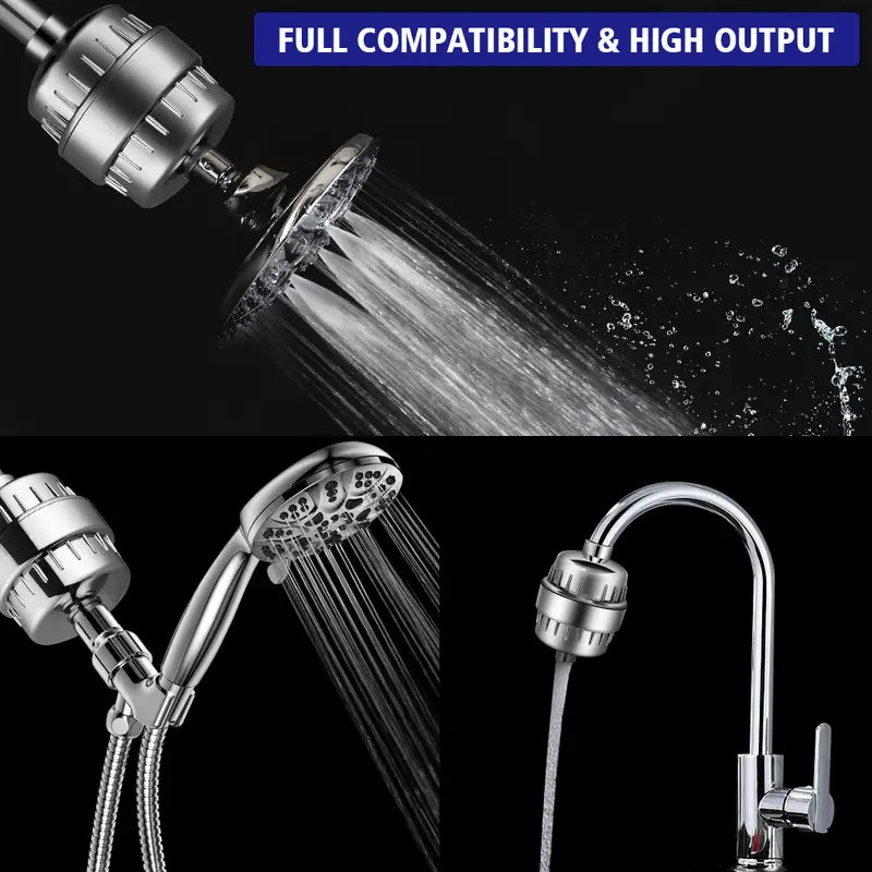 18 Stage Shower Filter for Hard Water Chlorine Reduction