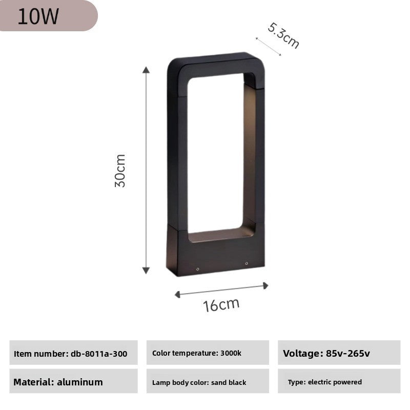Waterproof Aluminum Outdoor Lawn Light Metal Lamp