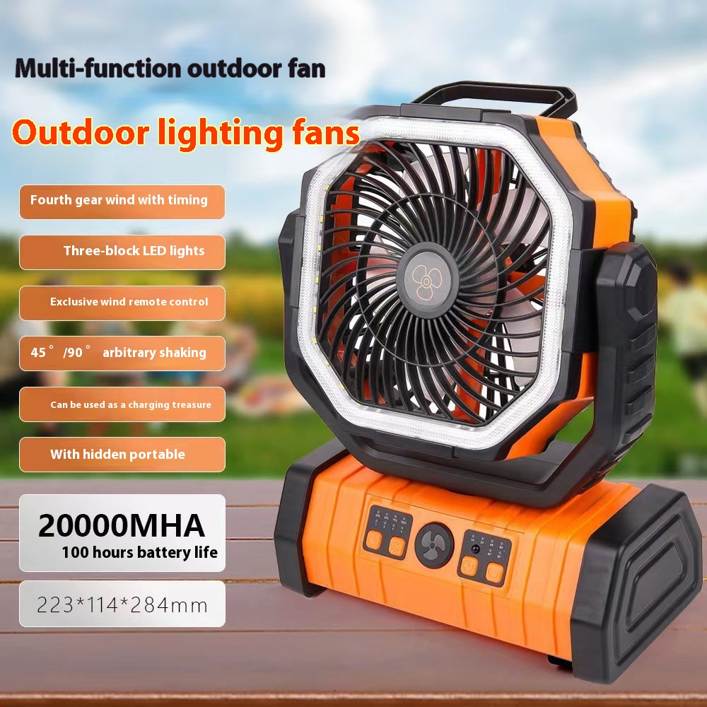 Outdoor Household Power Bank LED Light Camping Fan Lighting
