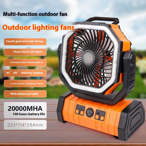 Camping Lantern Power Bank LED Light with Fan Rechargeable Outdoor Light for Tent and Power Cuts