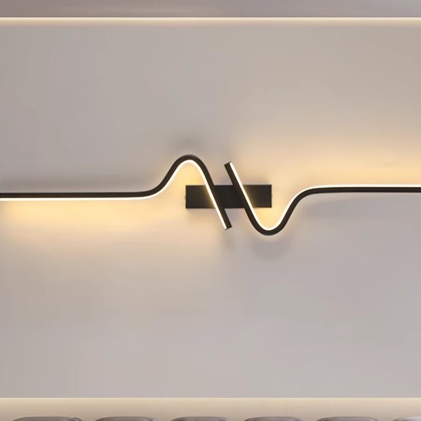 Minimalist Wavy LED Wall Lamp Lighting Light