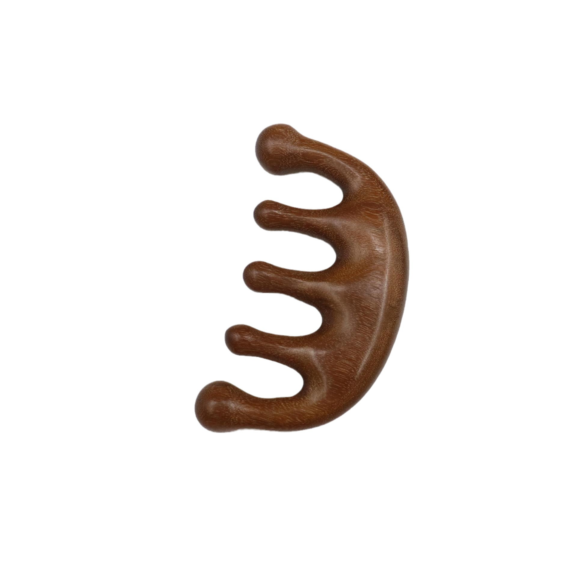 Sandalwood Scalp Massager Wooden Five Tooth Head Comb