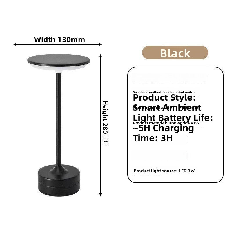 Scandinavian Table Lamp Rechargeable Touch Control USB