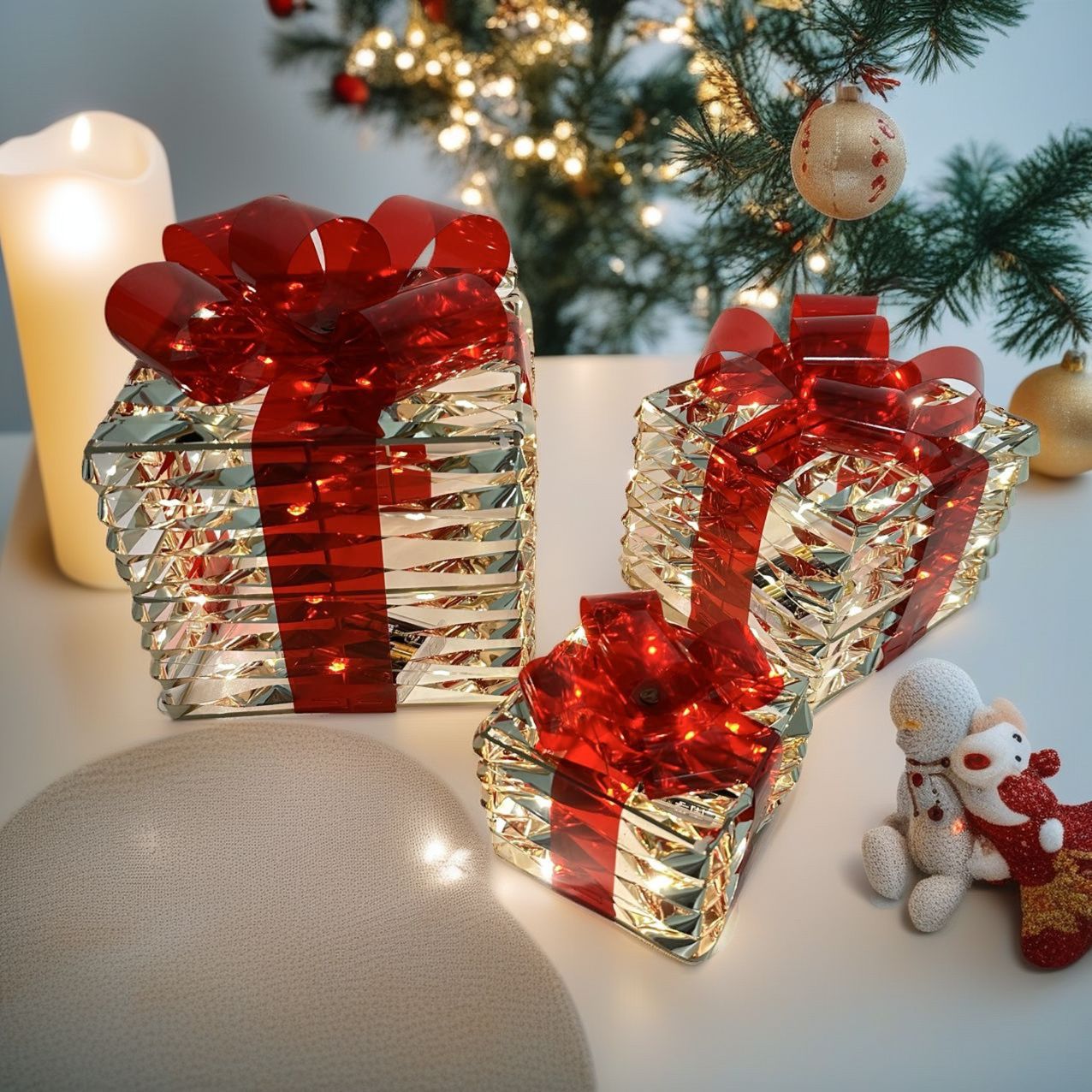 Christmas Ornament Set Shatterproof Tree Baubles Holiday Decorations for Indoor Trees