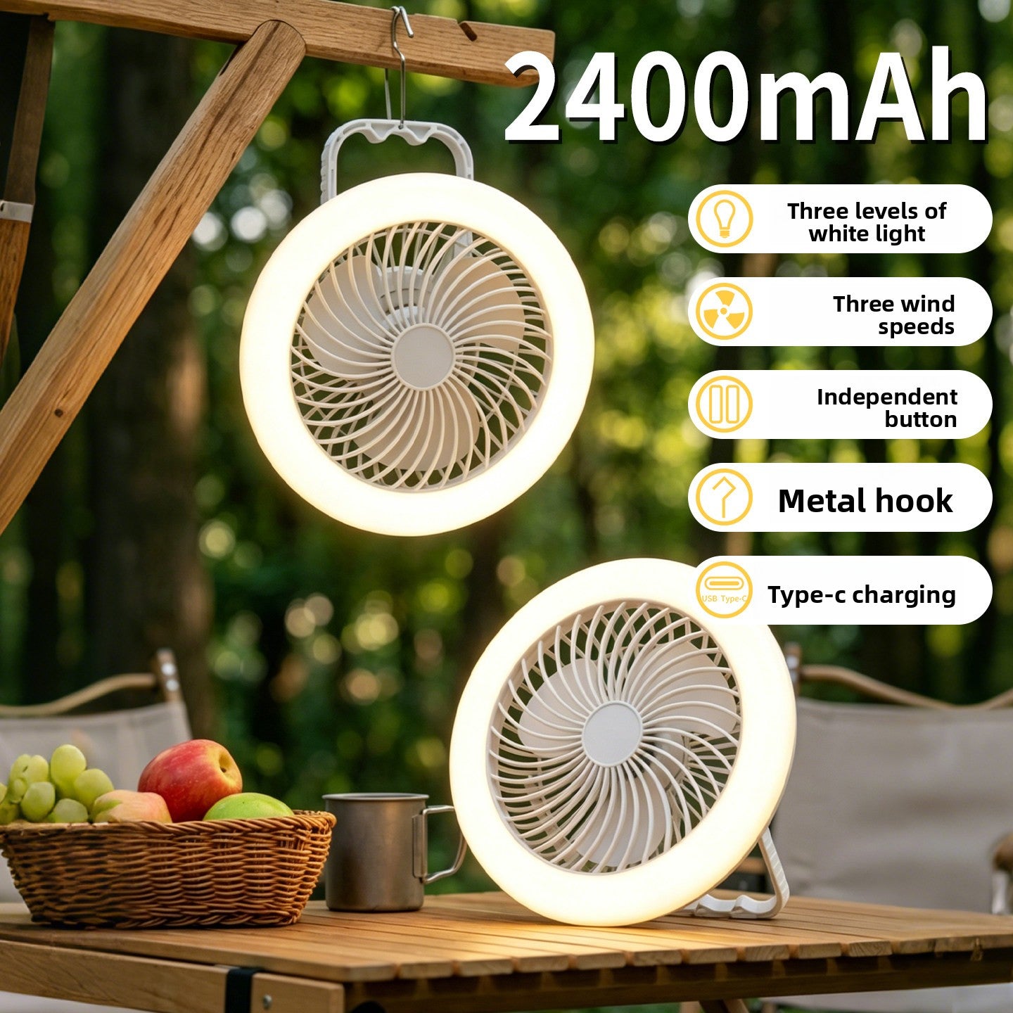 Rechargeable Wire-free Sunshade Lamp USB Light