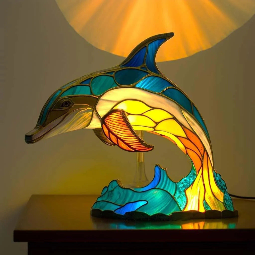 LED Night Light Animal Statue Ambient Bedside Lamp Home Decor