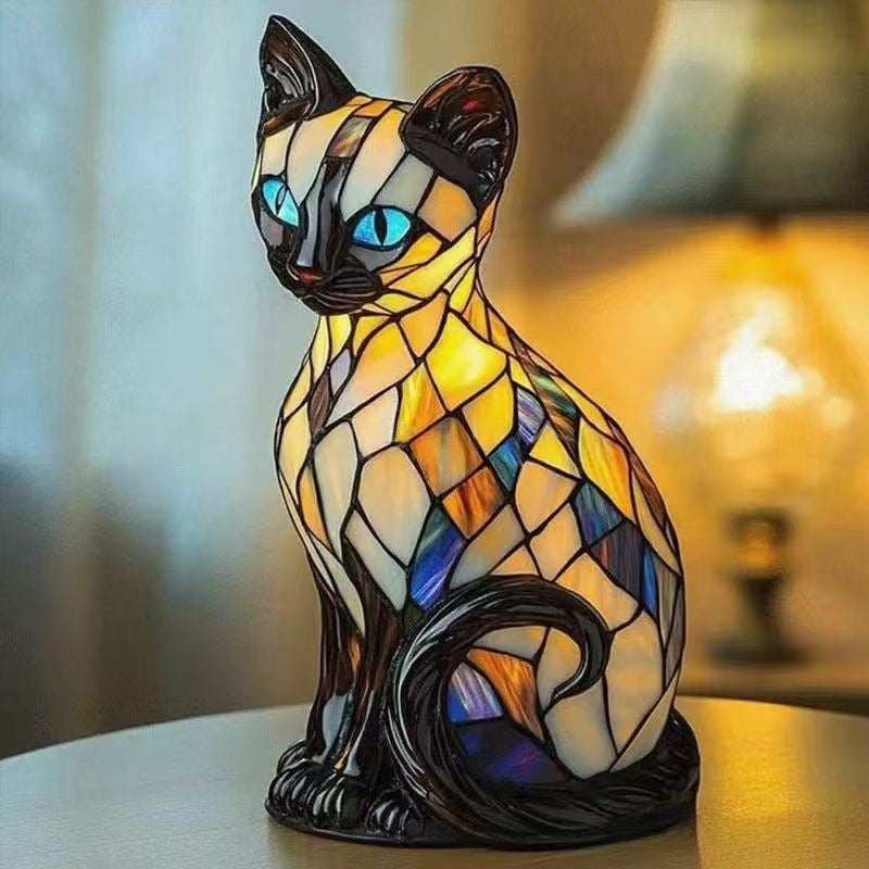 LED Night Light Animal Statue Ambient Bedside Lamp Home Decor