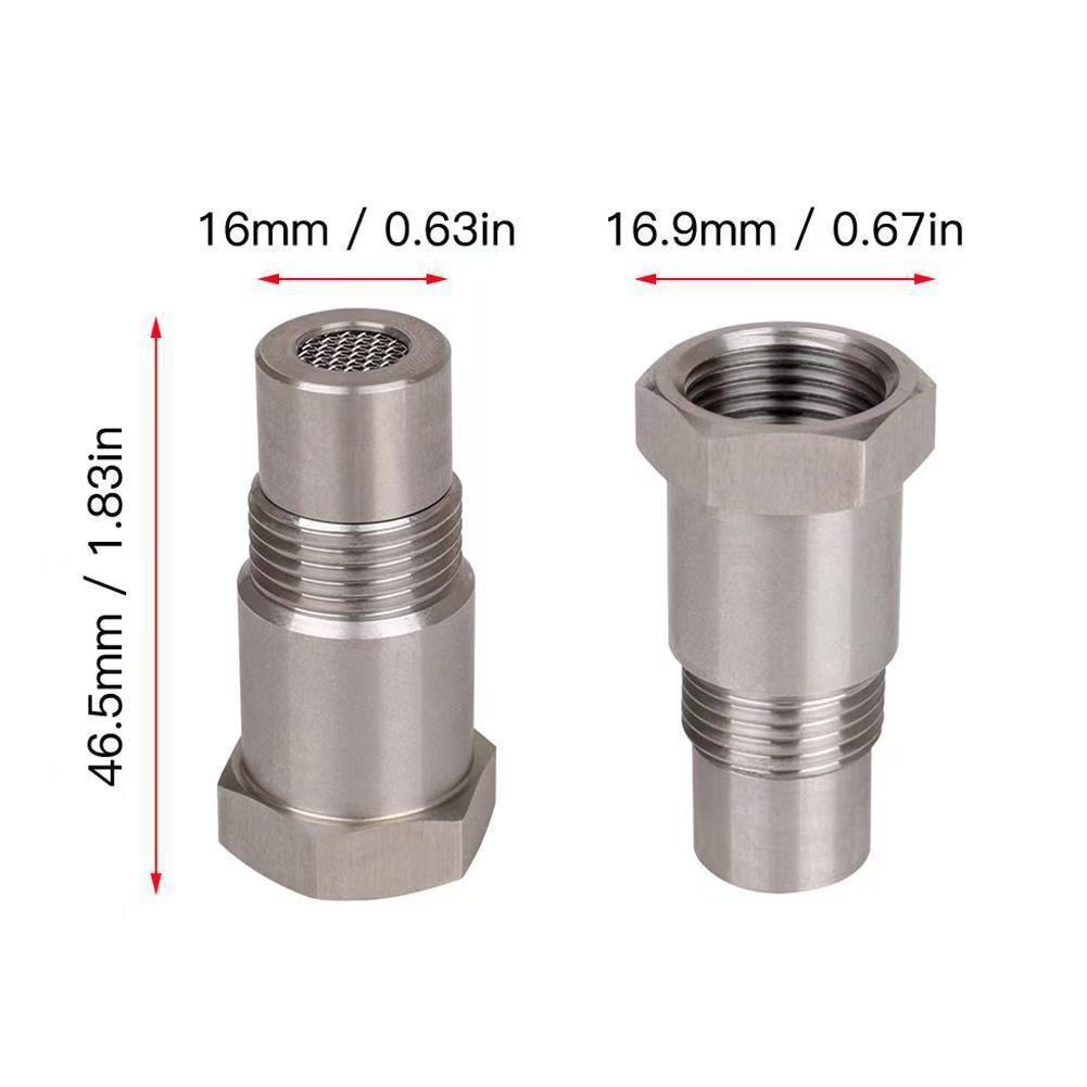 Car Oxygen Sensor Spacer M18x1.5 Adapter with Filter Tube