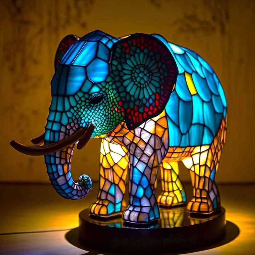 LED Night Light Animal Statue Ambient Bedside Lamp Home Decor