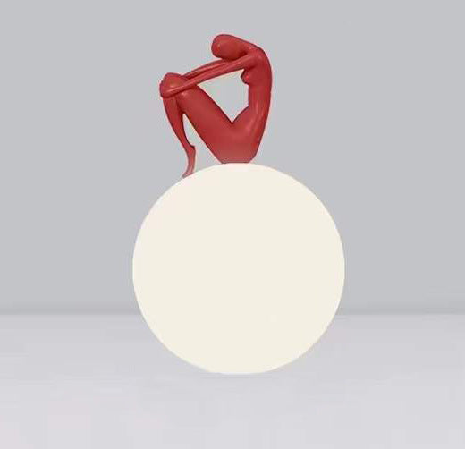 Human-shaped Ball-holding Desk Lamp Light