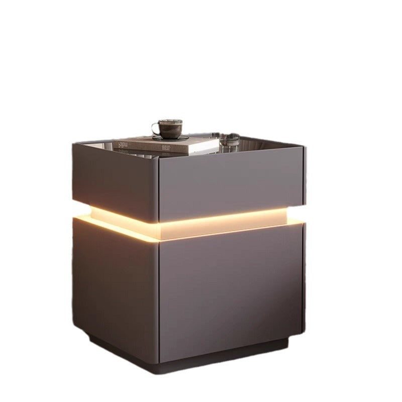 Smart Bedside Table with Wireless Charging Modern Nightstand Furniture