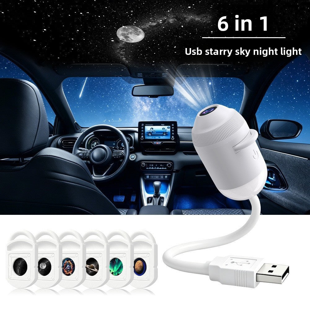 Starry Sky Projection Lamp Replaceable Film Patterns USB