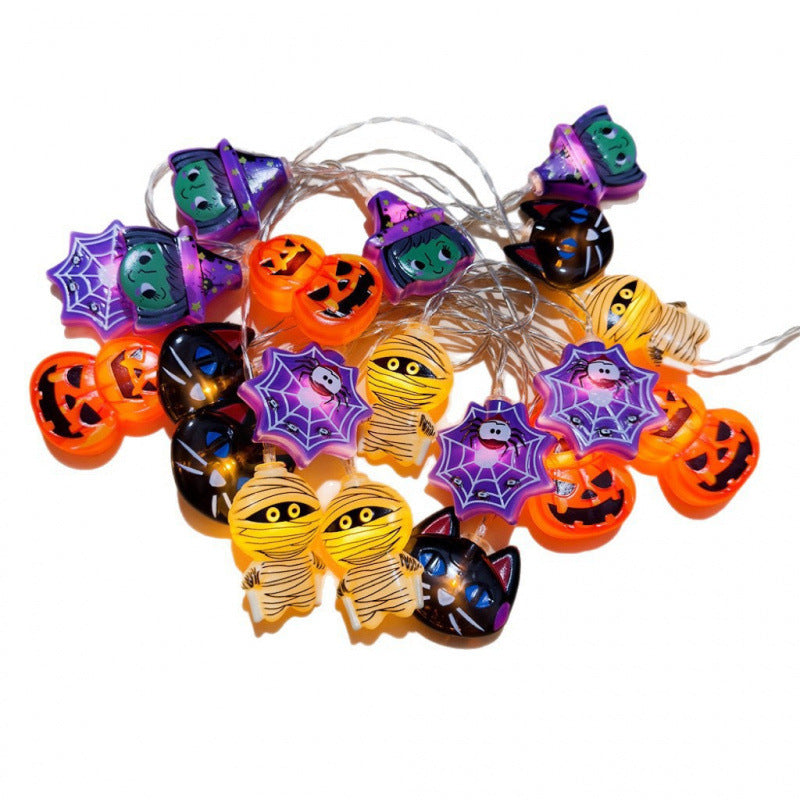 Halloween LED Light String Pumpkin Ghost Outdoor Holiday