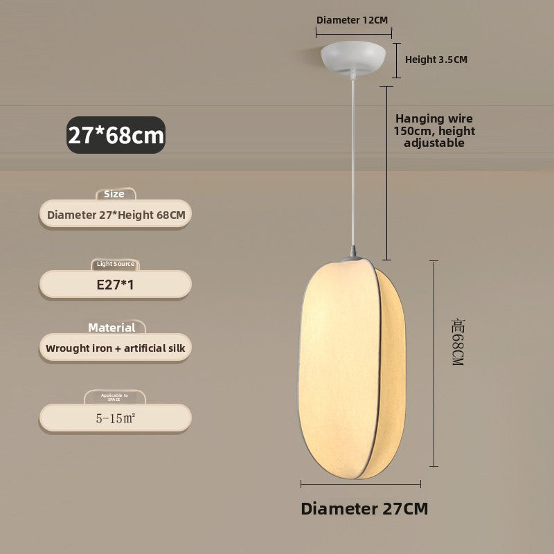 Song Style Silk Pendant Light Lamp