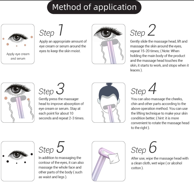 4-in-1 LED Facial Wand EMS Red Light Therapy Lighting Lamp