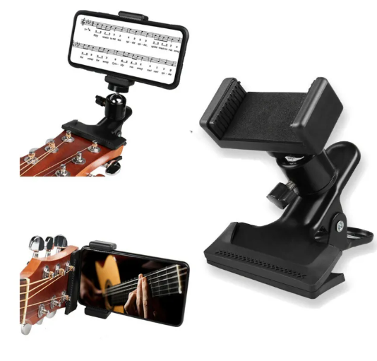 Phone Guitar Clip Stand Adjustable Instrument Mount for Recording