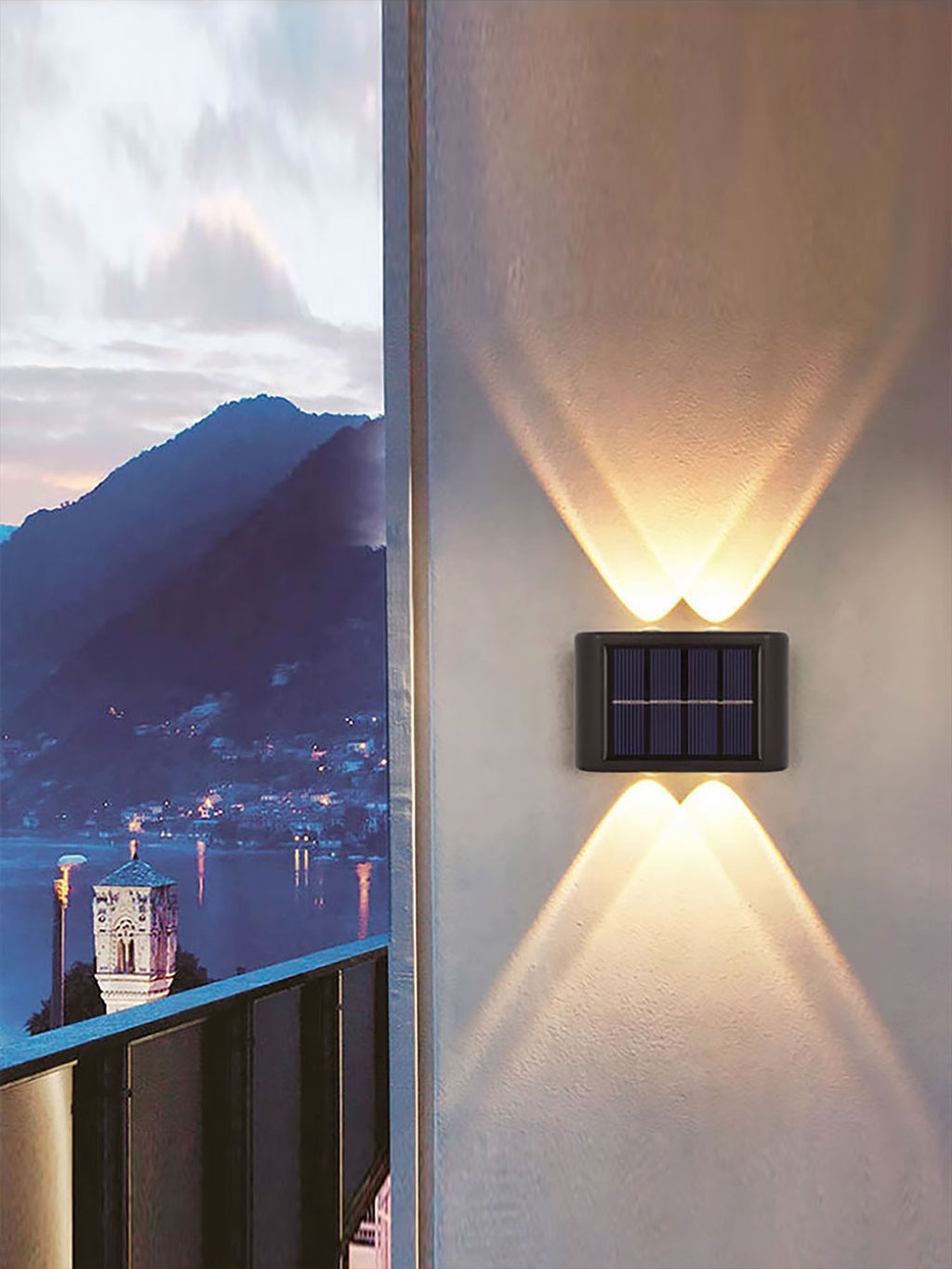 Solar Powered Outdoor Wall Light LED Illumination Lighting