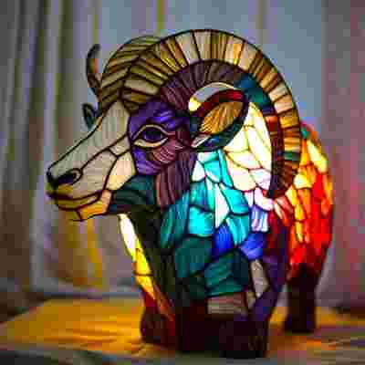 LED Night Light Animal Statue Ambient Bedside Lamp Home Decor