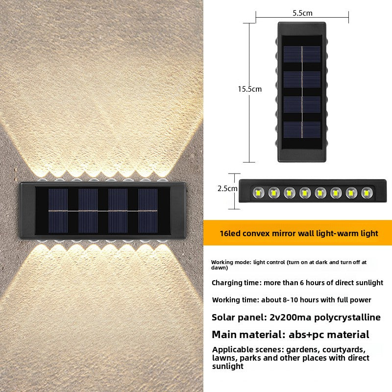 Solar Powered Outdoor Wall Light LED Illumination Lighting