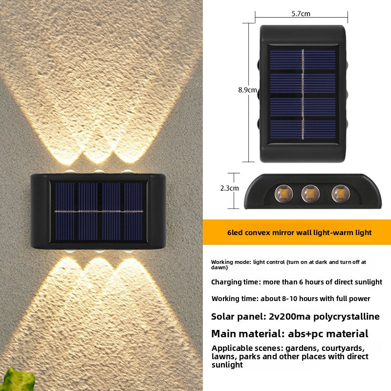 Solar Powered Outdoor Wall Light LED Illumination Lighting