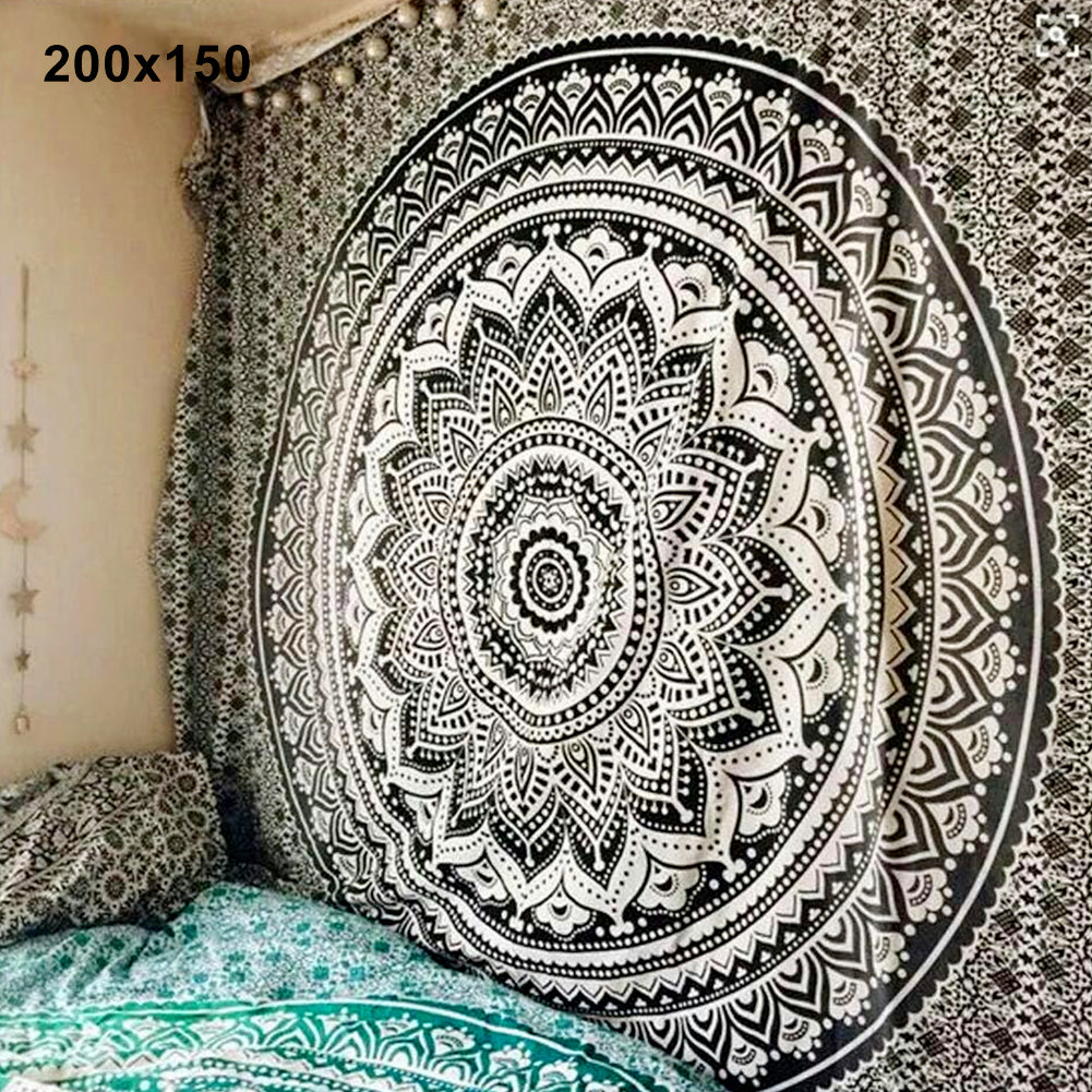 Bohemian Mandala Wall Tapestry Cotton Throw and Yoga Cover
