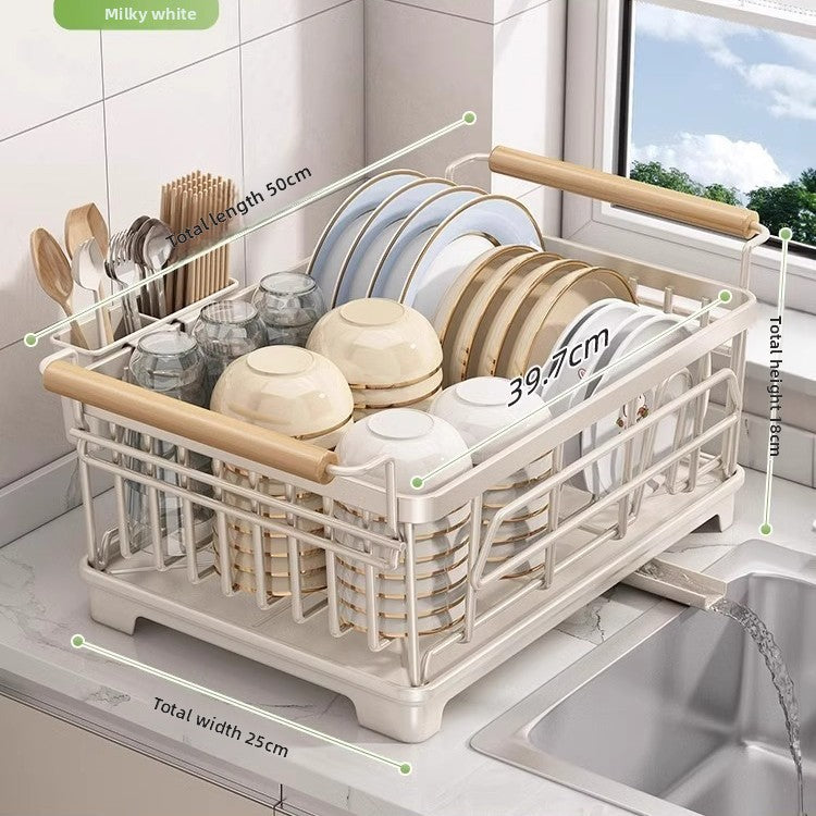 Stainless Steel Dish Drainer Rack Multifunctional Kitchen Sink Organizer