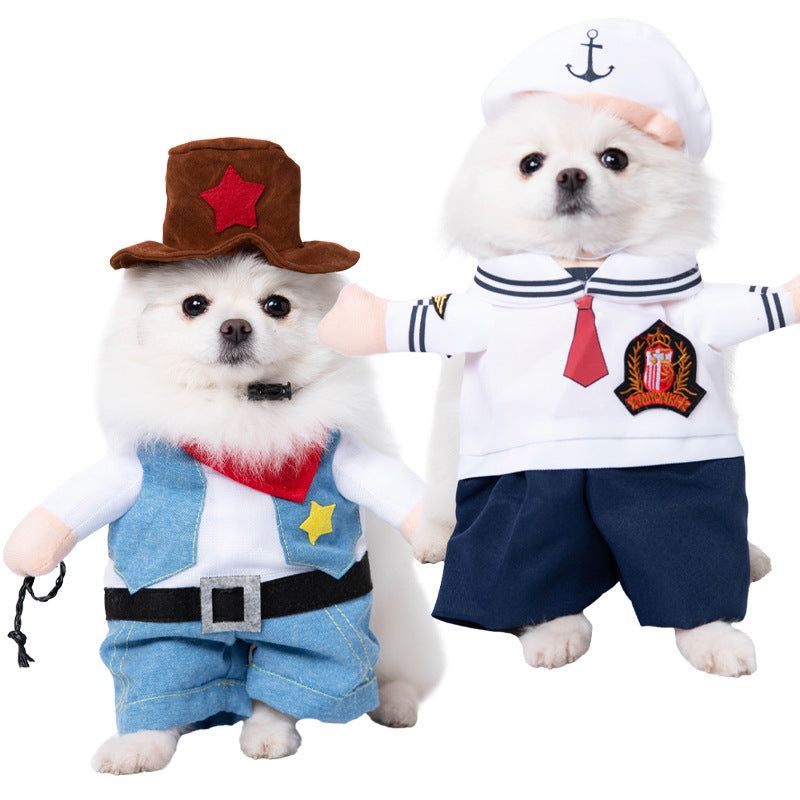 Funny Pet Halloween Costume for Dogs and Cats Adjustable Outfit for Small and Medium Pets