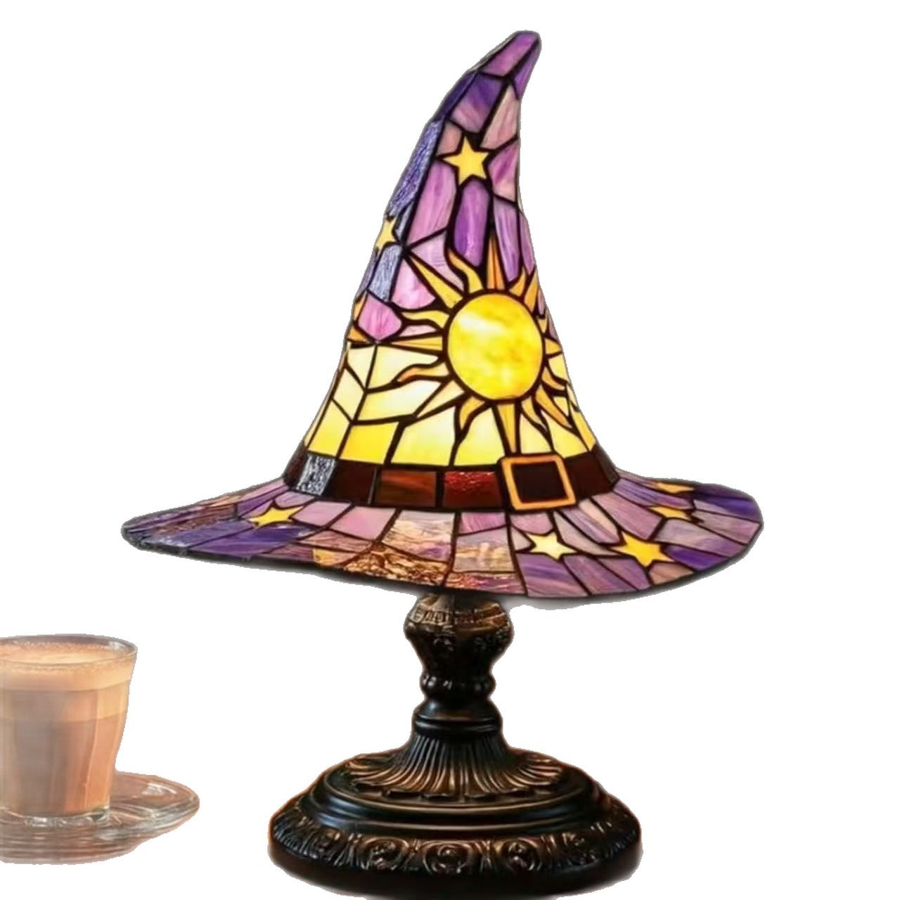 Witch Hat Lamp LED USB Night Light Magic Resin Ornament
