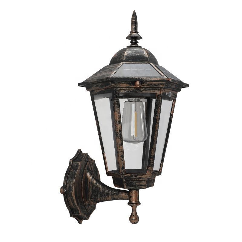 Solar Powered Outdoor Wall Light Motion Sensor Lamp