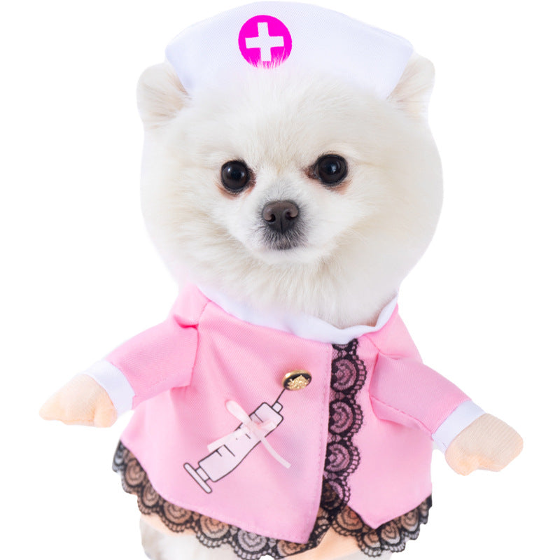 Funny Pet Halloween Costume for Dogs and Cats Adjustable Outfit for Small and Medium Pets
