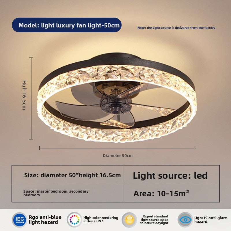 Ceiling Fan with Light and Remote Control Dimmable LED Quiet DC Motor for Bedroom and Living Room
