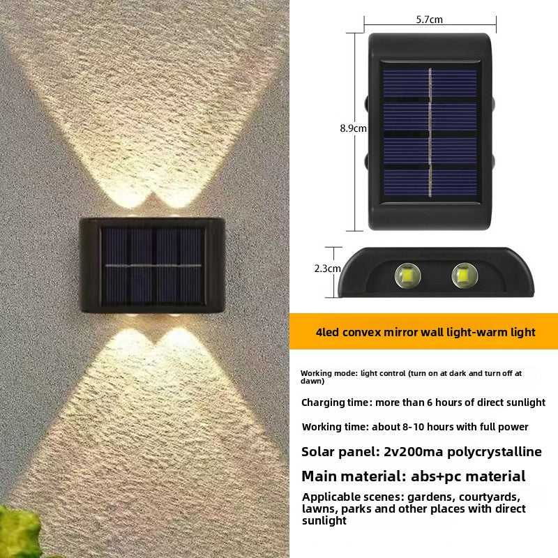 Solar Powered Outdoor Wall Light LED Illumination Lighting