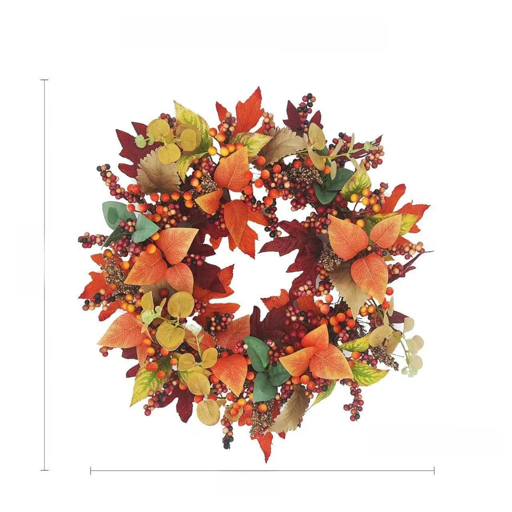 Autumn Wicker Wreath Red Berry Rattan Door Decoration