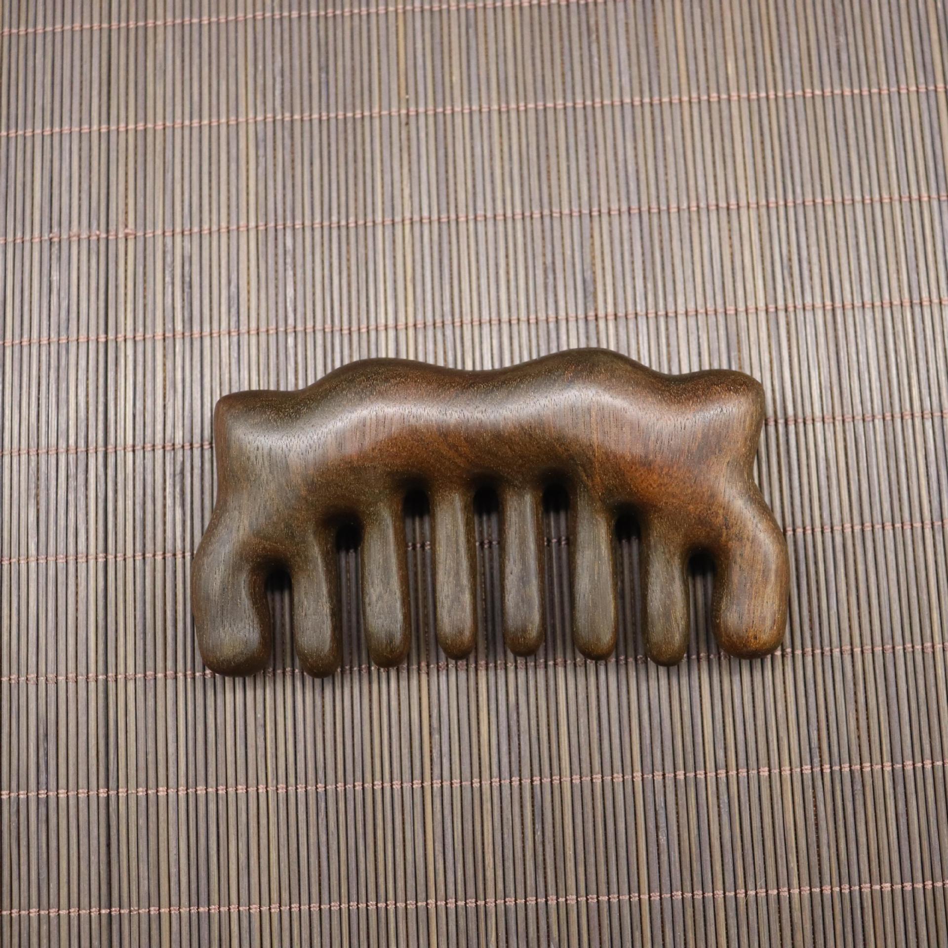 Sandalwood Scalp Massager Wooden Five Tooth Head Comb