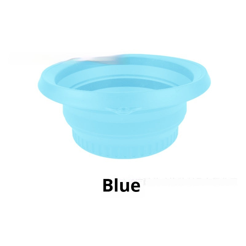 Collapsible Silicone Ice Basin Foldable Wash Bowl for Kitchen