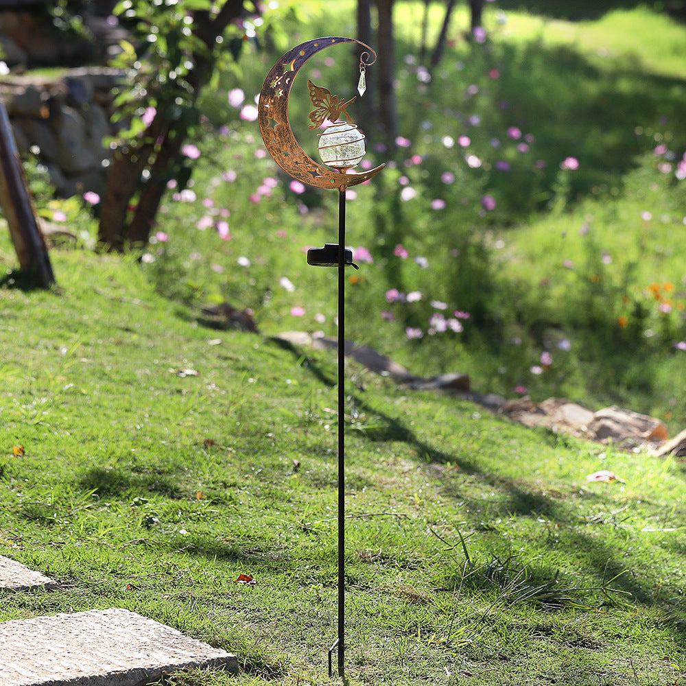 Solar Iron Teapot Outdoor Garden Decorative Light Metal