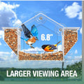 Window Mounted Bird Feeder Clear Suction Cup Feeder for Close Viewing
