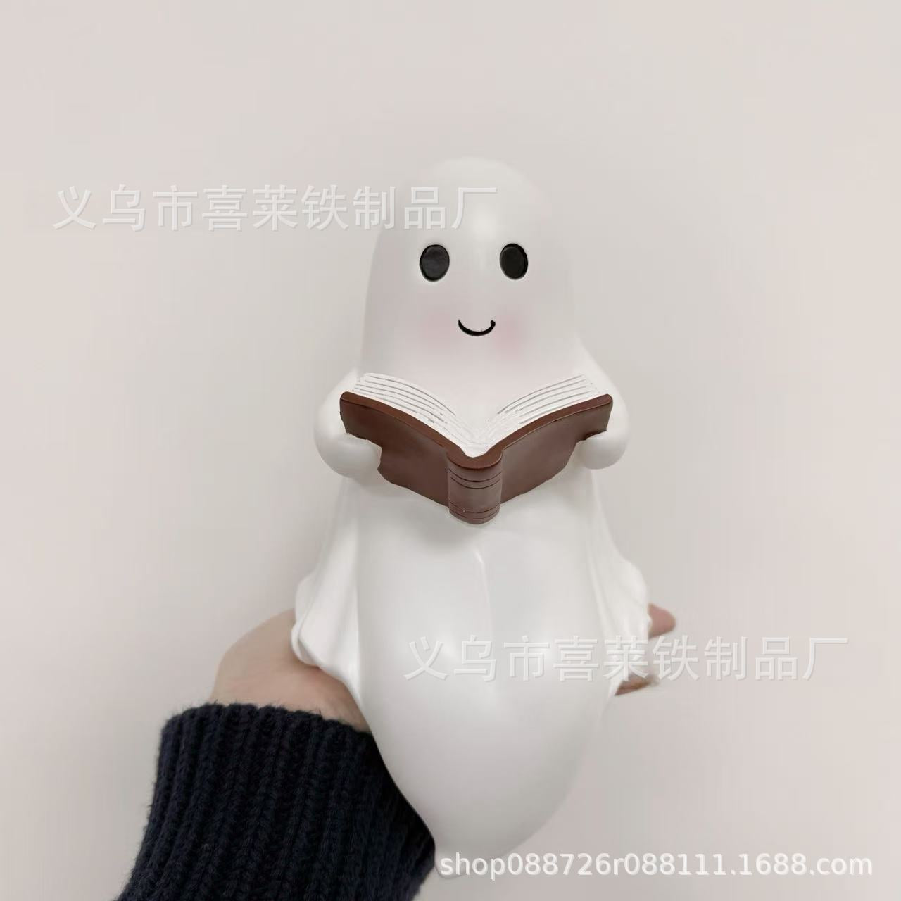 Halloween Ghost Reading Statue Resin Figurine Home Decoration