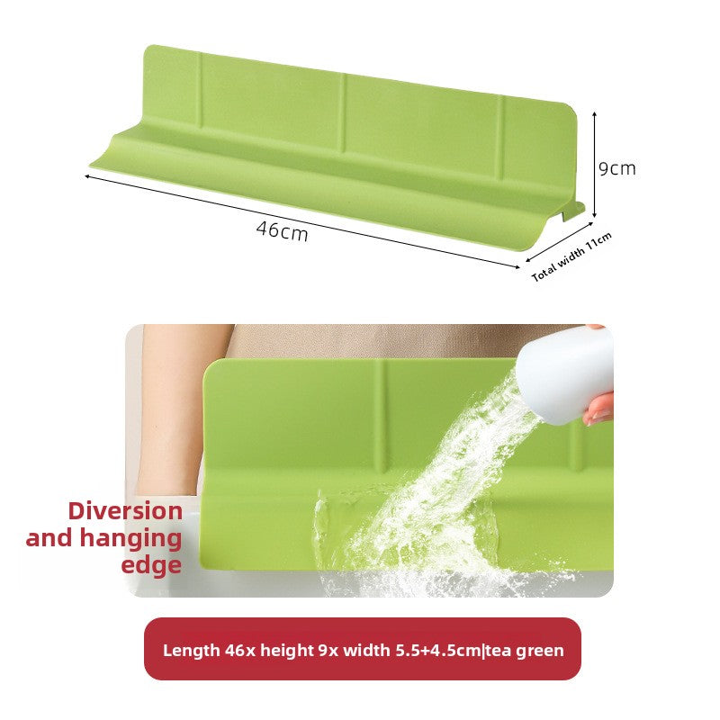 Silicone Sink Splash Guard Suction Cup Water Barrier for Bathroom