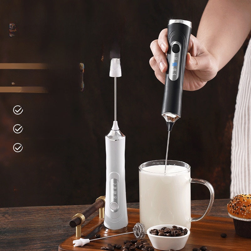 Handheld Electric Milk Frother Egg Whisk Rechargeable Coffee Mixer