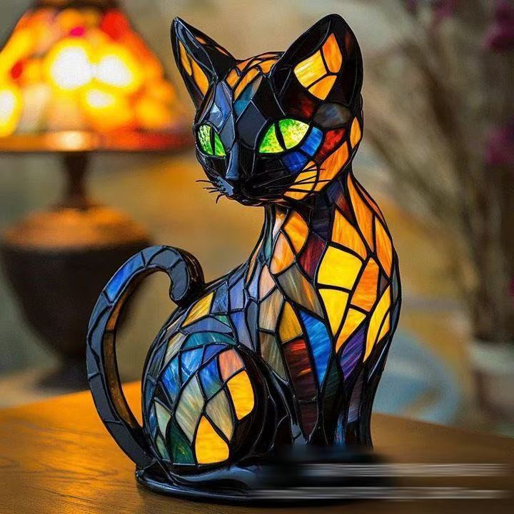 LED Night Light Animal Statue Ambient Bedside Lamp Home Decor
