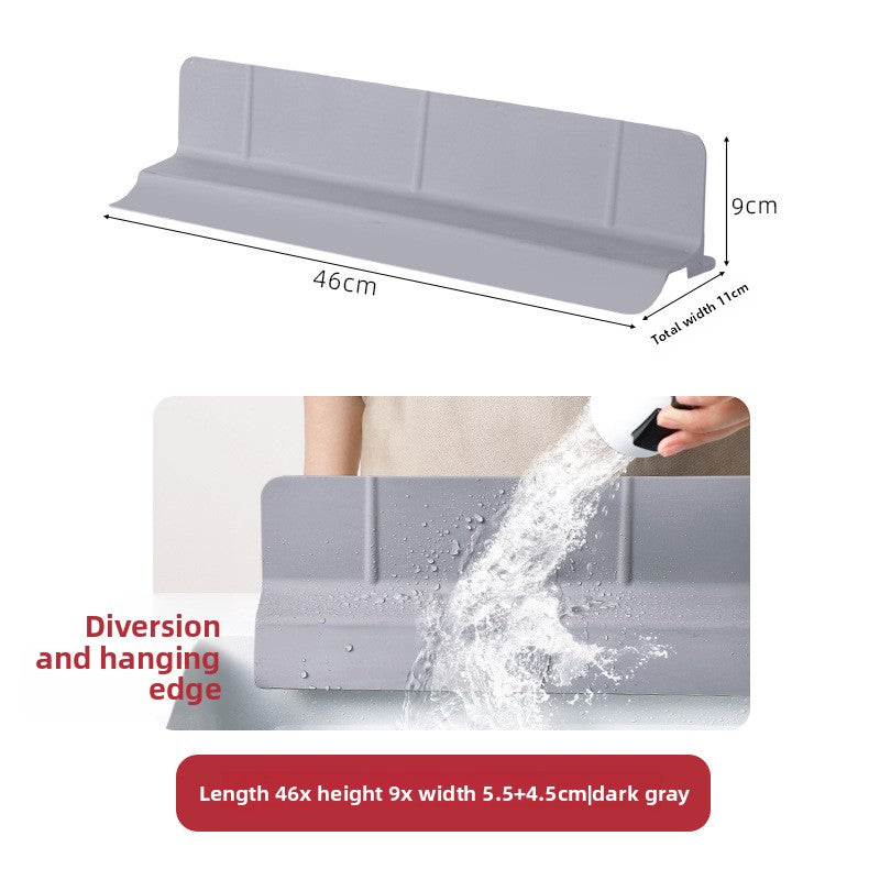 Silicone Sink Splash Guard Suction Cup Water Barrier for Bathroom