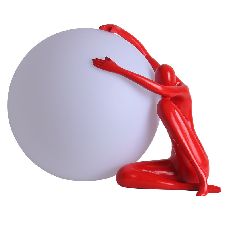 Human-shaped Ball-holding Desk Lamp Light
