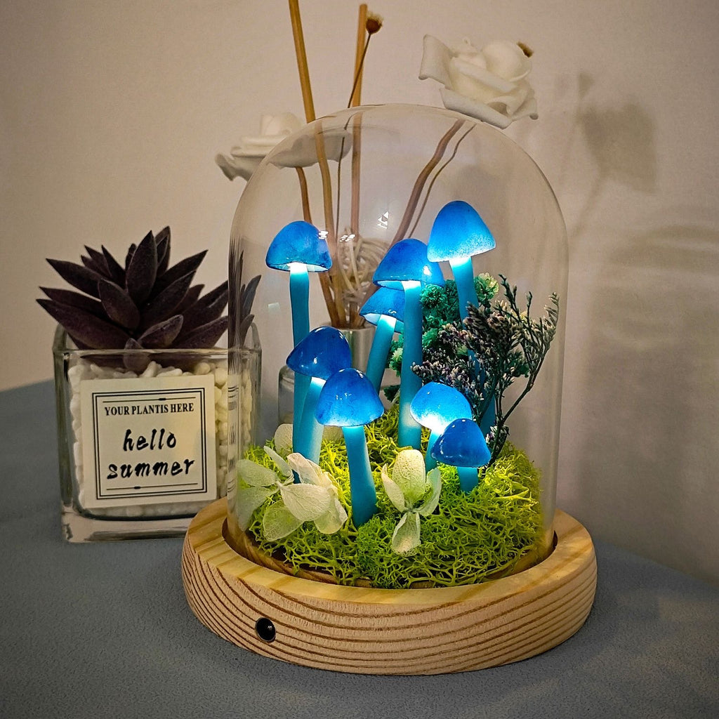 DIY Luminous Mushroom Lamp USB Battery Power Rechargeable