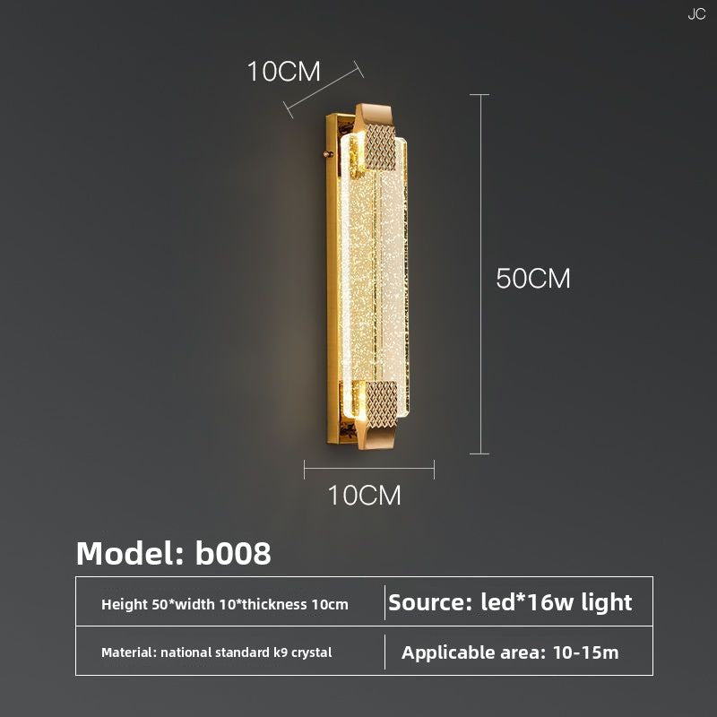 Waterproof Crystal LED Wall Light Indoor Outdoor Use Lamp